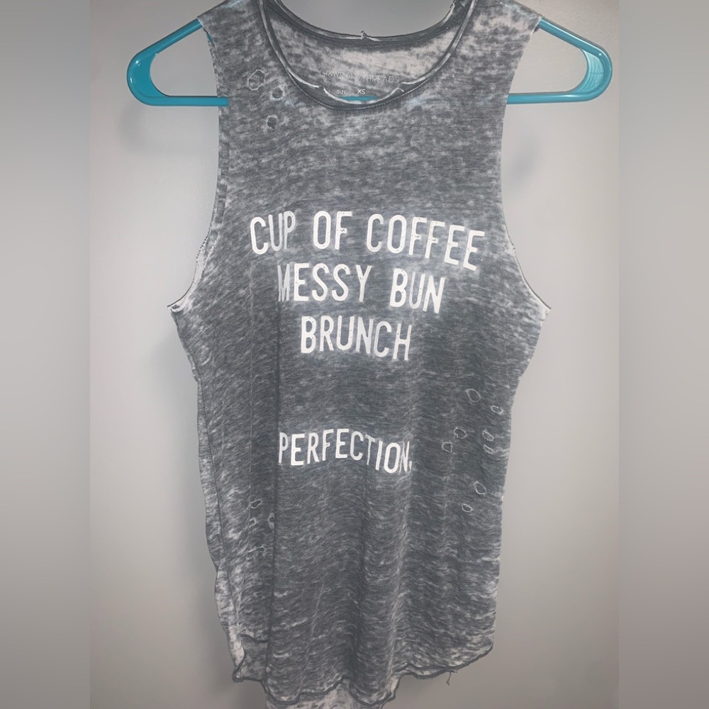 WOMENS Grayson/Threads sz XS‎ distressed sleeveless t-shirt
